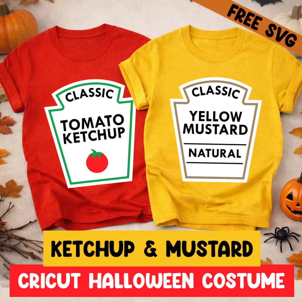 Ketchup and Mustard Halloween Costume Cricut, Cricut Halloween Costume Ideas