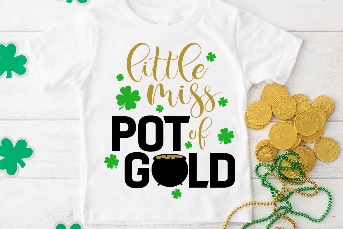Little Miss Pot of Gold SVG