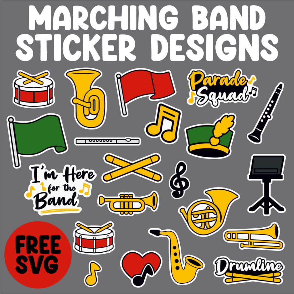 Marching Band Instruments SVG