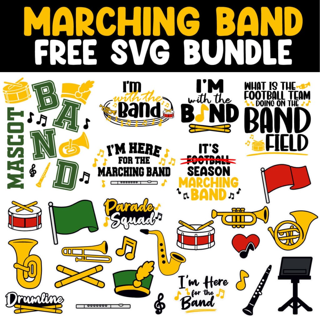 Marching Band SVG, Free SVG Files for Cricut