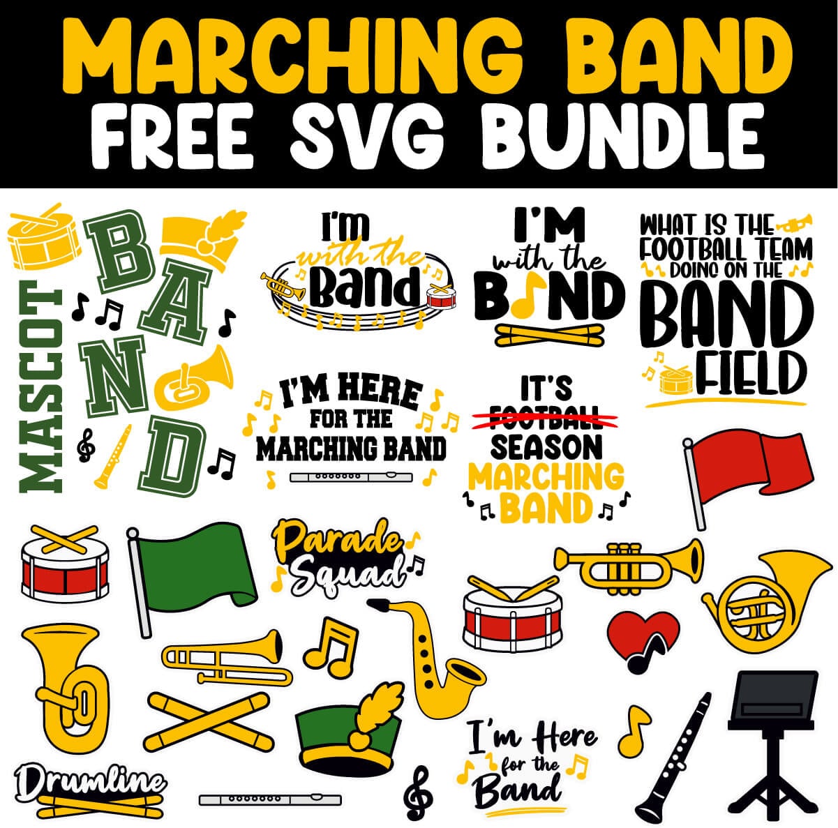 Marching Band SVG, Free SVG Files for Cricut