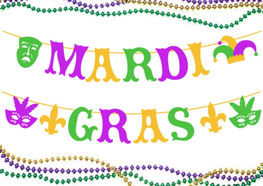 Free Mardi Gras Banner SVG