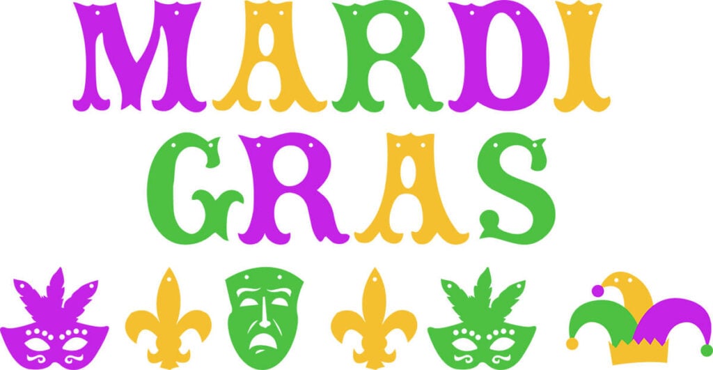Free Mardi Gras Banner SVG