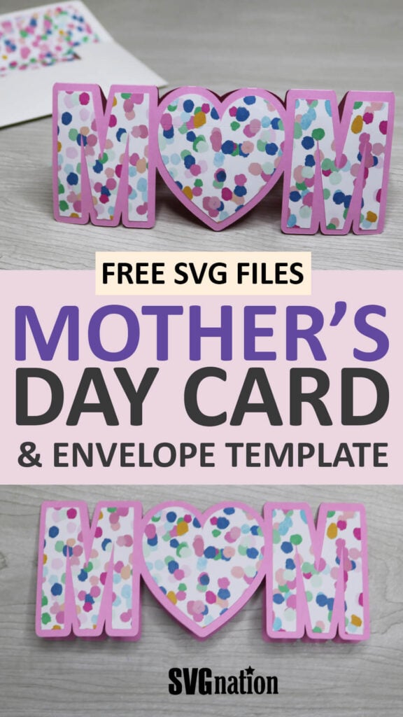 Free Mother's Day Card Template, Mom SVG
