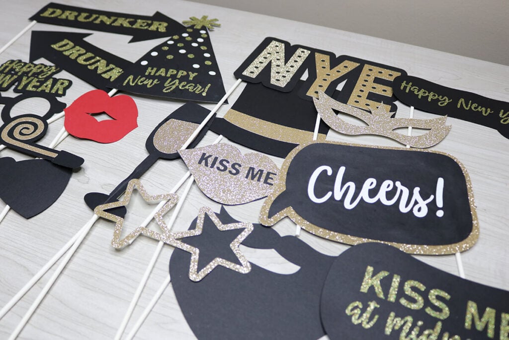 DIY New Year Photo Booth Prop Printable
