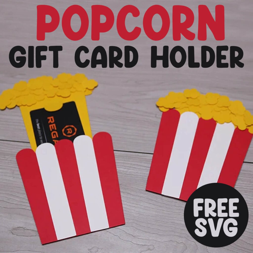 Popcorn Gift Card Holder Template