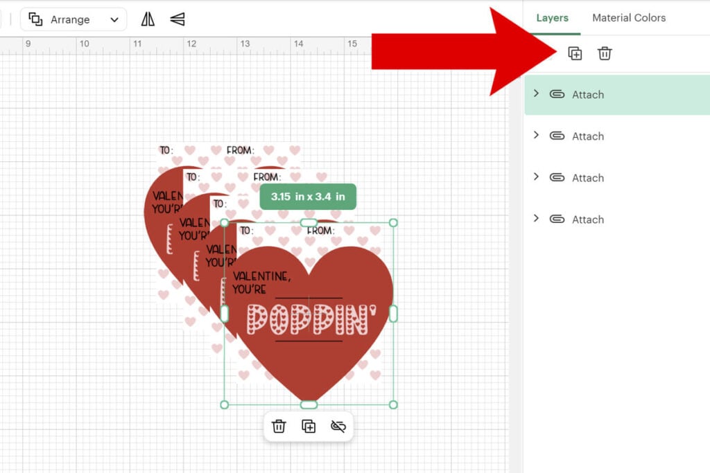 Duplicate layers for 4 cards