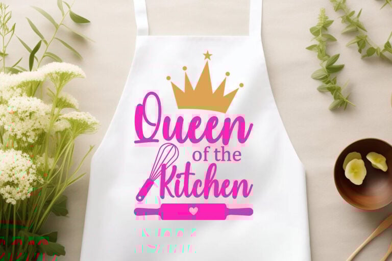 apron sayings svg free, queen of the kitchen svg