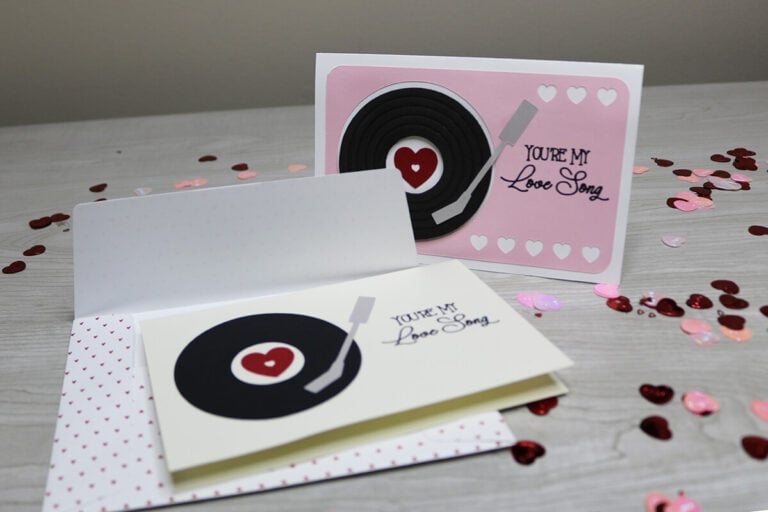 Record SVG, Cricut Card Template