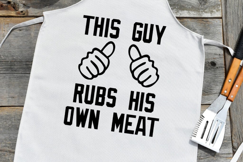 this guy rubs his own meat funny apron svg