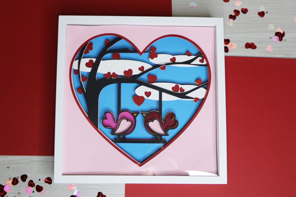 Valentine's Day Shadow Box SVG