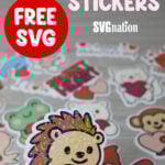 Valentines sticker SVG free